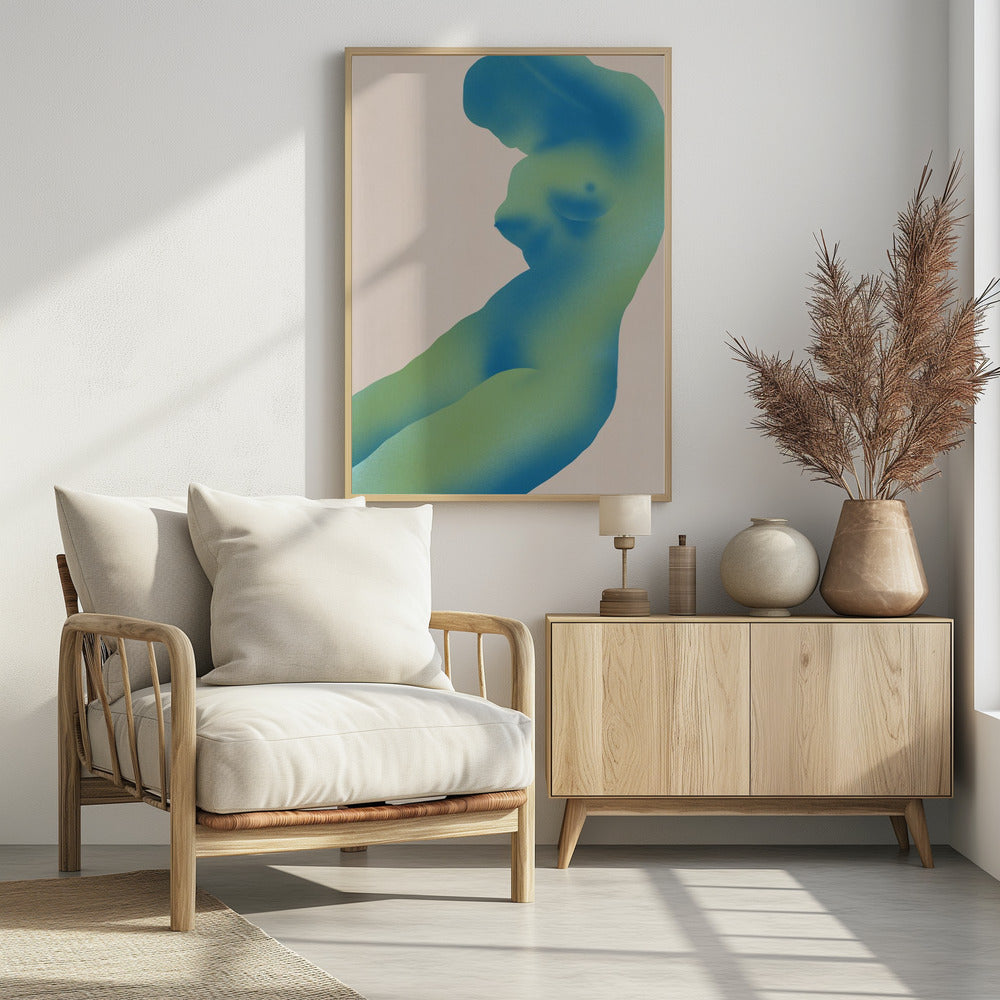 Menselijke figuur abstract met gradiënten | Poster