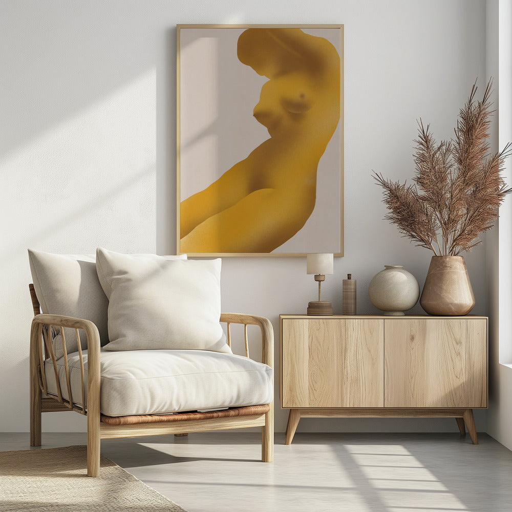 Golden Color Nude Abstract | Poster