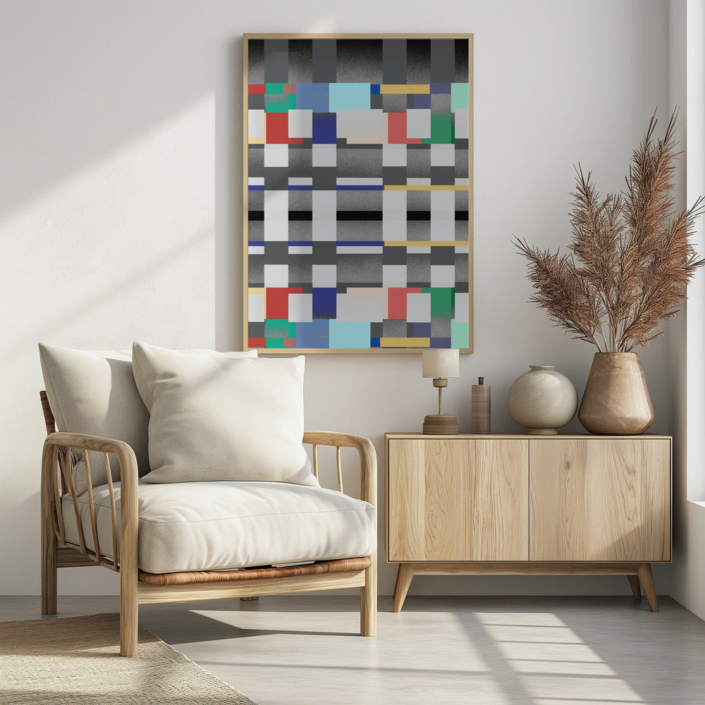 Abstract ontwerp met een rasterpatroon | Poster