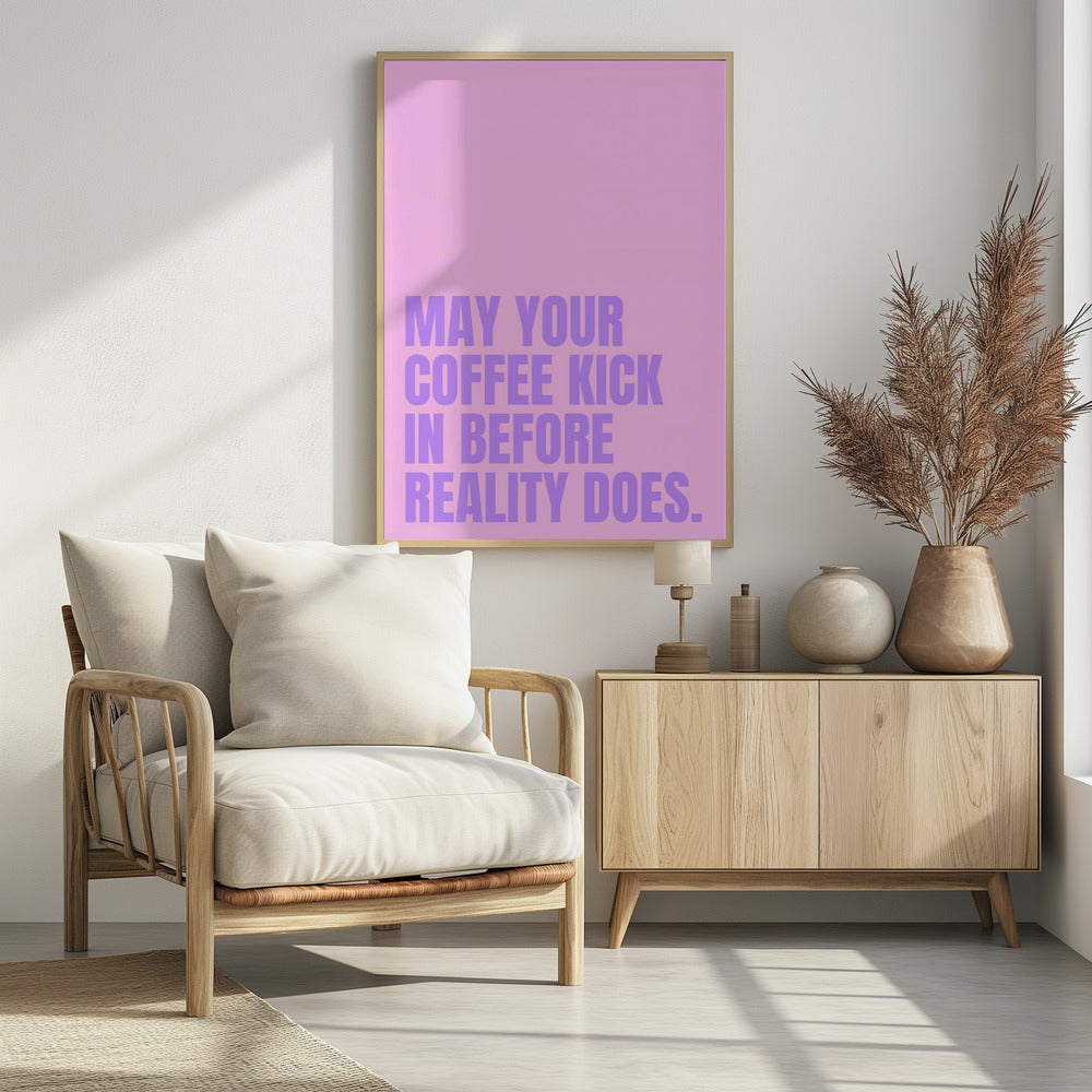 Koffie versus realiteit | Poster