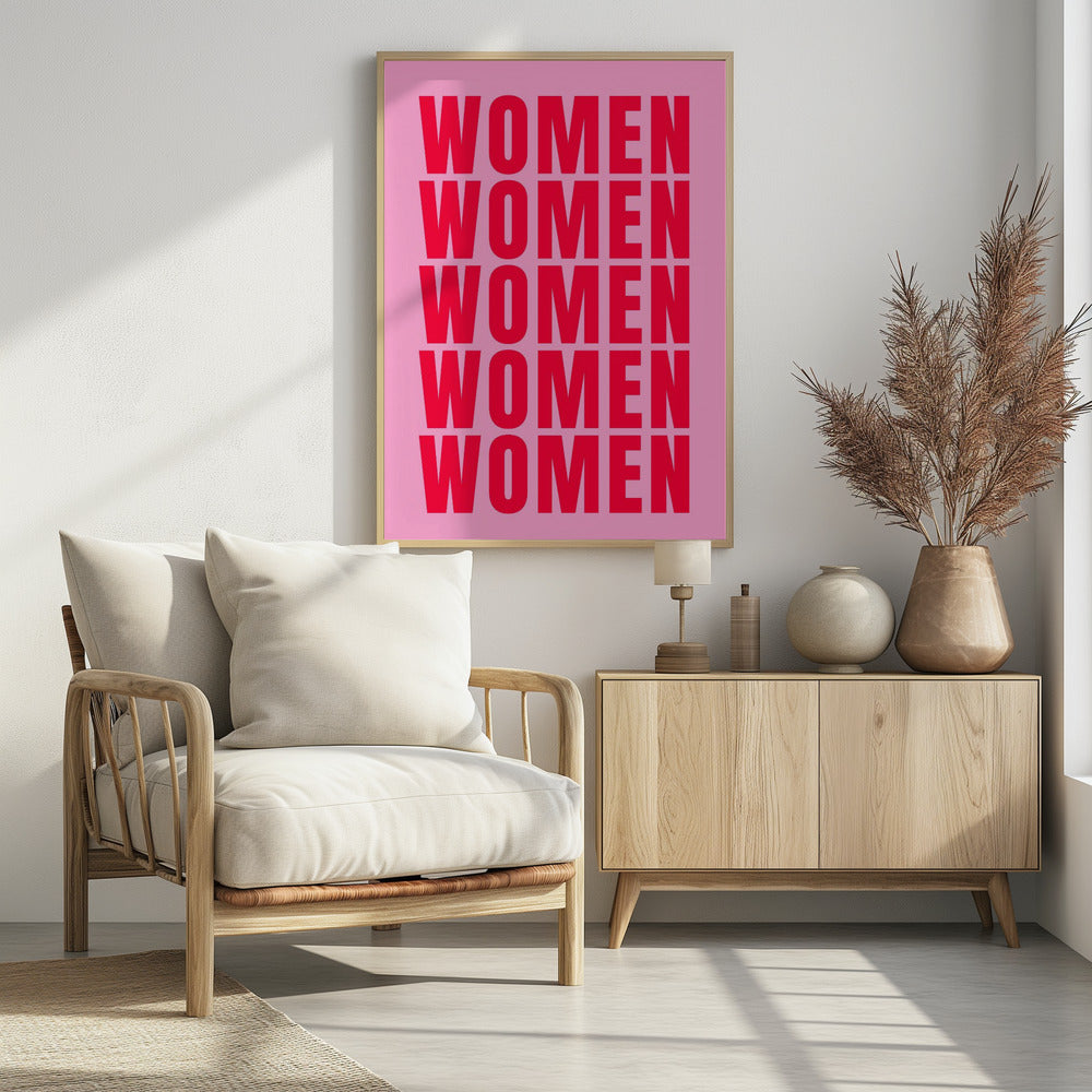 Vetgedrukte herhaling: Vrouwen | Poster