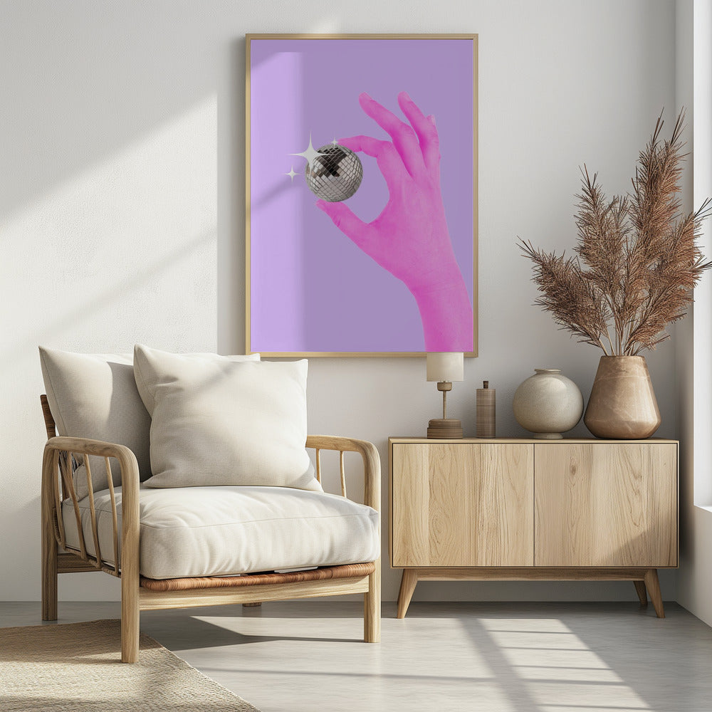 Roze Glow Bol | Poster