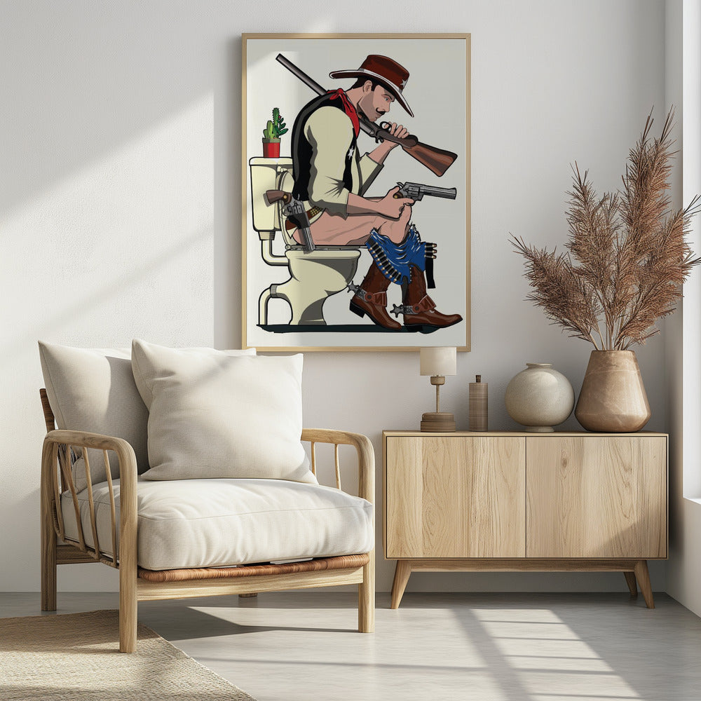 Cowboy On the Toilet | Poster
