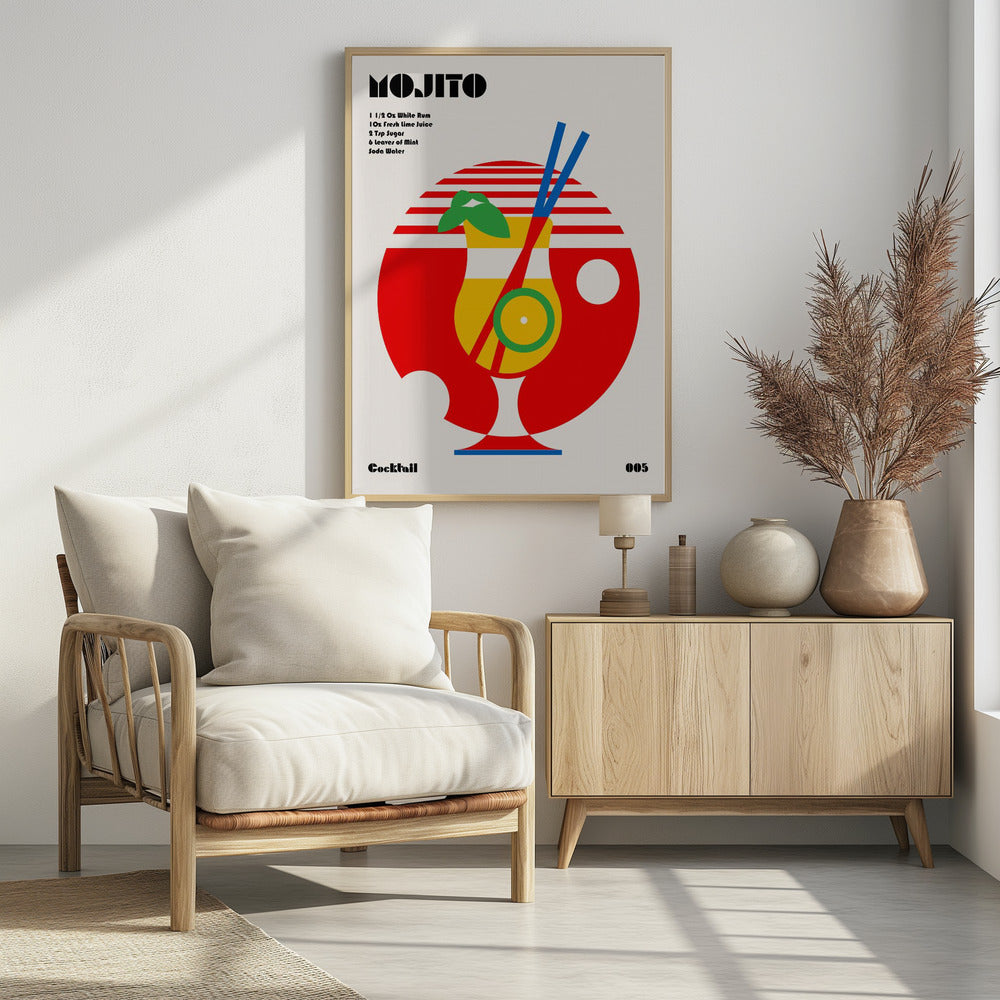 Mojito Bauhaus-cocktail | Poster
