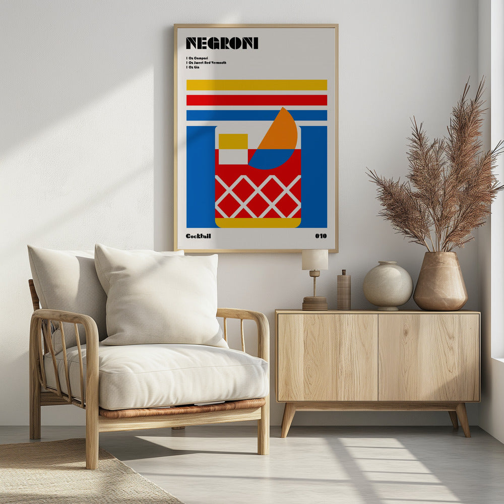 Negroni Bauhaus-cocktail | Poster