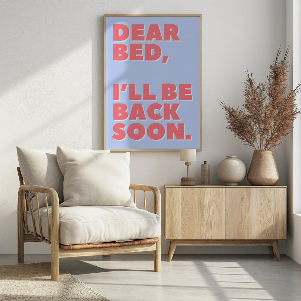 Brief aan mijn bed | Poster