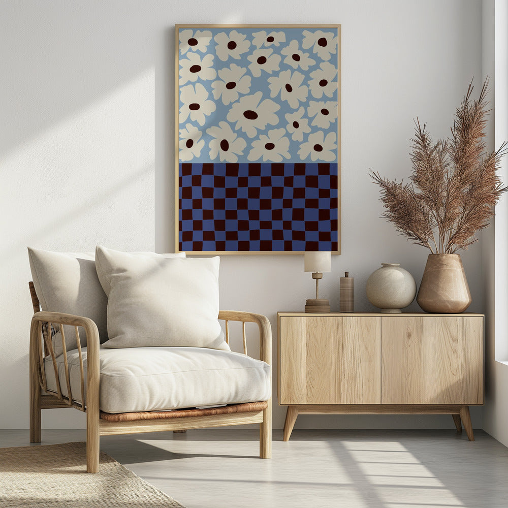 Flowers_checkerboard | Poster