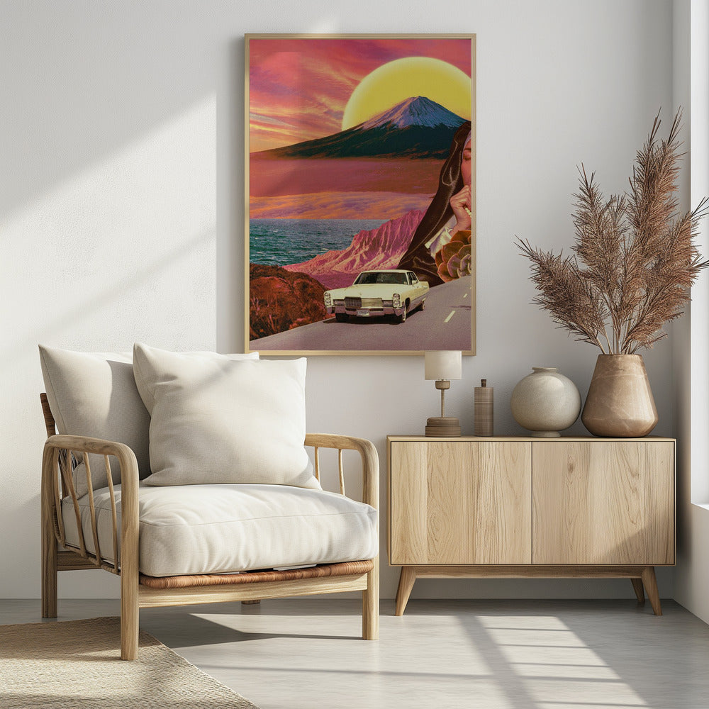 Retro landschapscollage | Poster