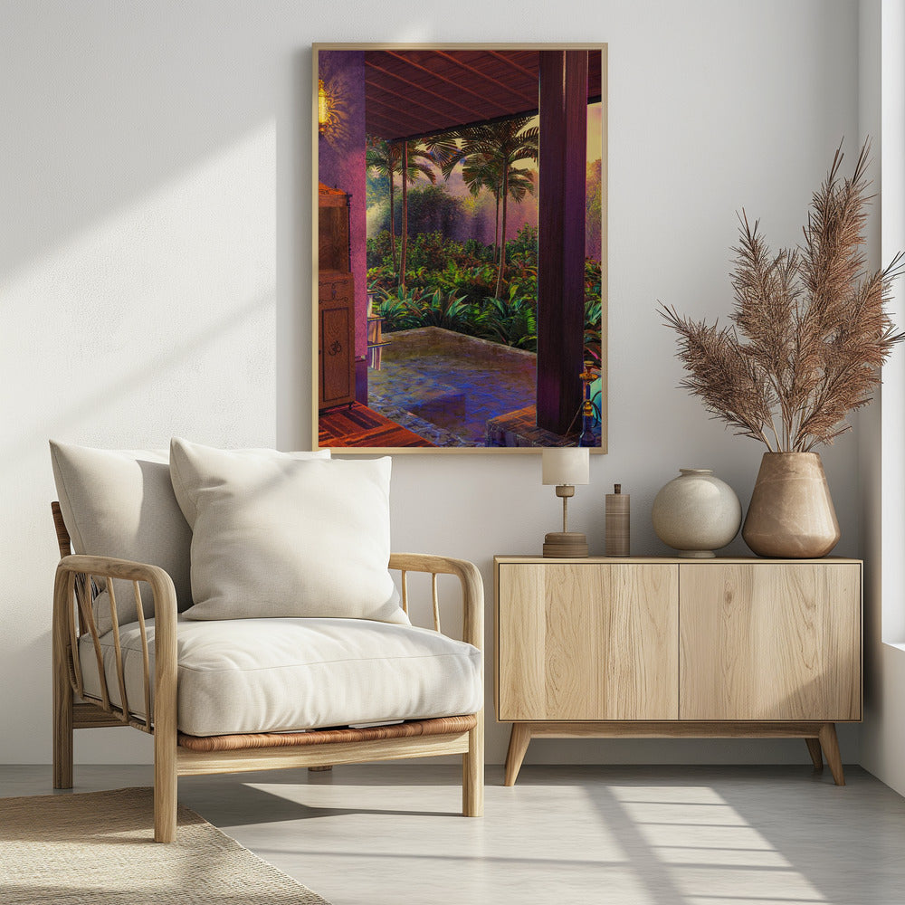 Regenwoud Infinity Pool Kunstdruk (a1) | Poster