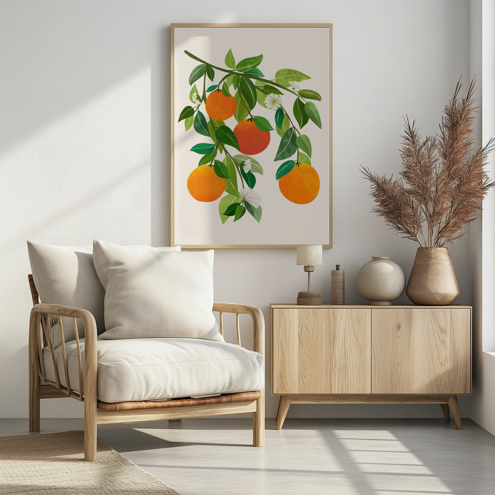 Sinaasappels en bloesems II | Poster