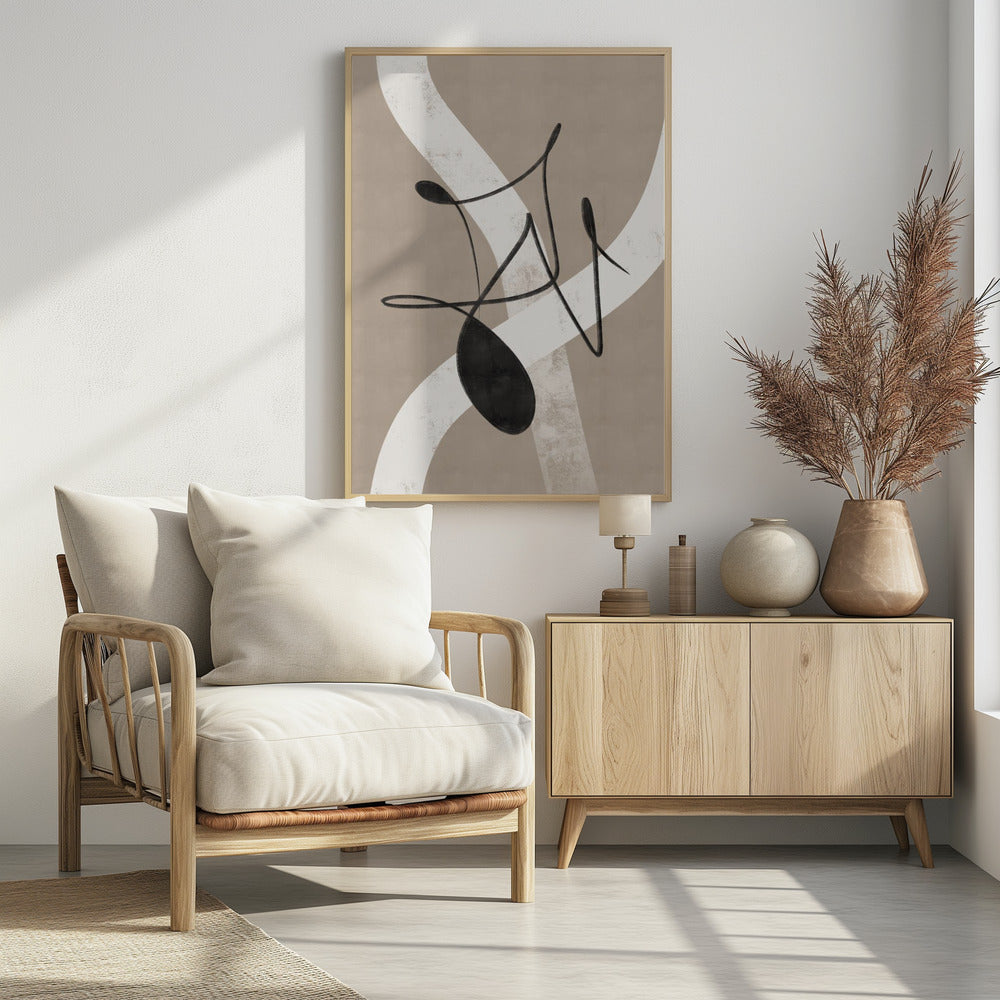 Beige abstract nr. 2 | Poster