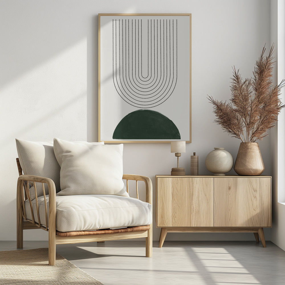 Groene Mid-Century Modern nr. 5 | Poster