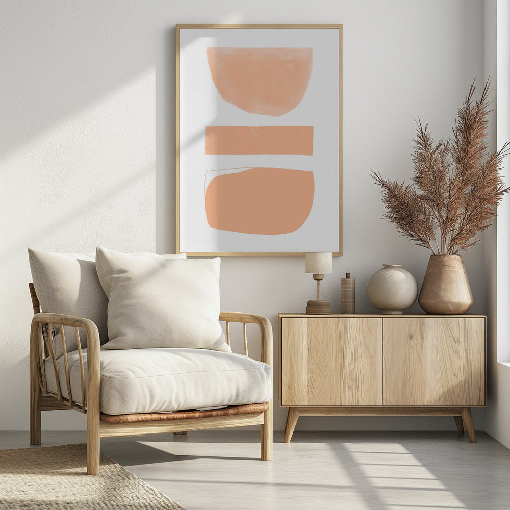 Peach Abstract Shapes | Poster