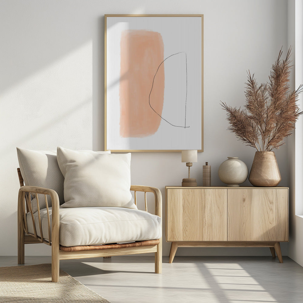 Peachy Contours | Poster