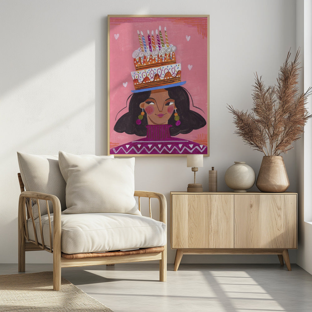 Woman with pie | Poster