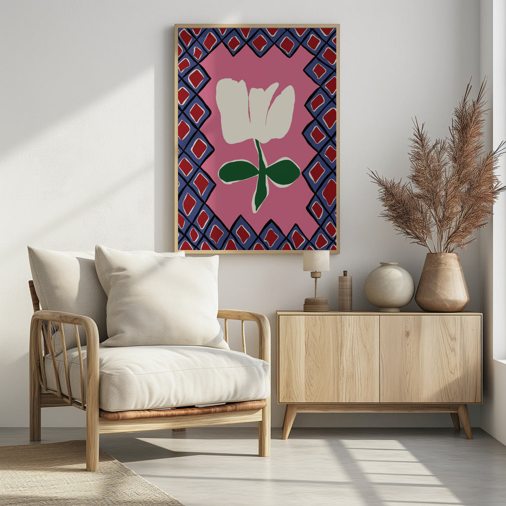 Petal plaid playtime I | Poster