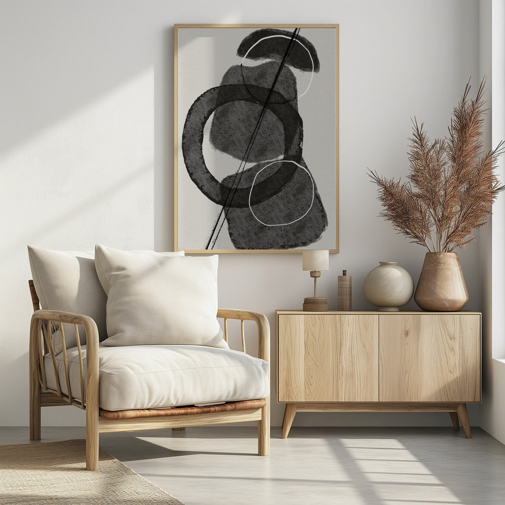 Monochrome cirkels | Poster