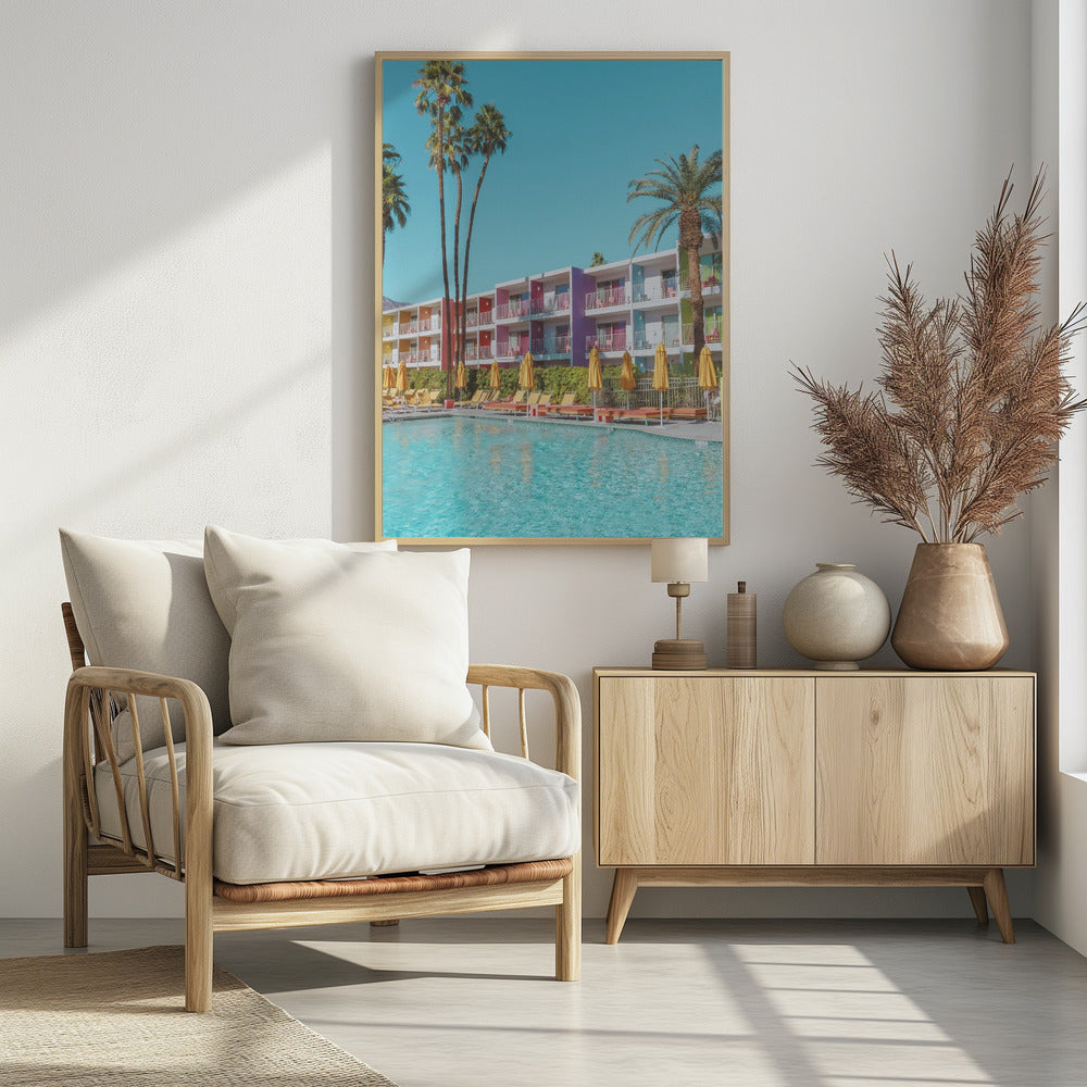 Saguaro Hotel aan het zwembad in Palm Springs | Poster