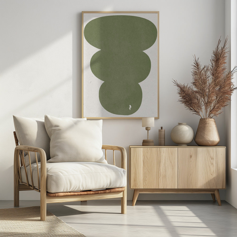 Greenery Simple Retro Shapes | Poster