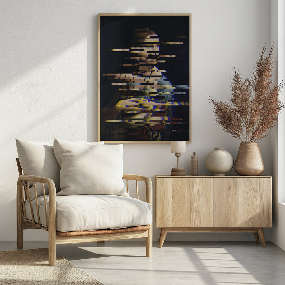 Verknoeide Leonardo da Vinci's Dame met de Hermelijn | Poster