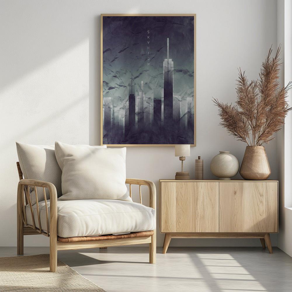 Graphic Art SKYHIGH Vintage Look | Poster