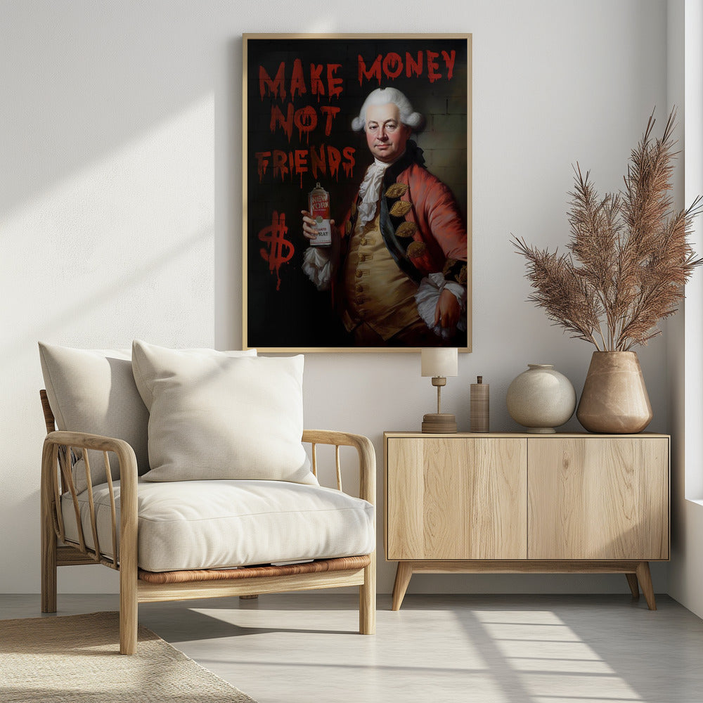 Verdien geld, geen vrienden | Poster