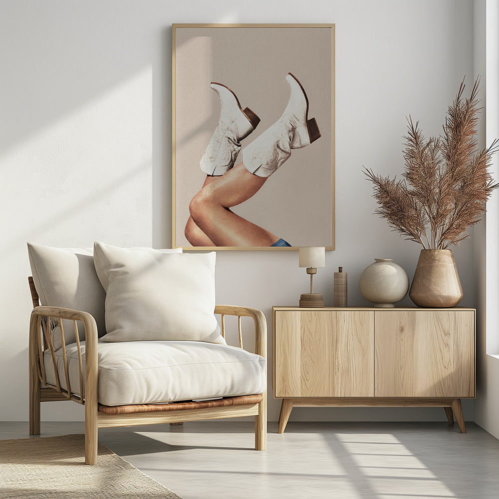 Deze laarzen - Neutraal / Beige | Poster