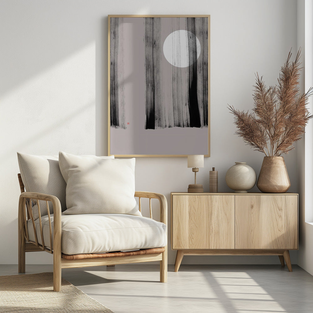 Verborgen Maan Nr. 1 | Achter de Bomen | Poster