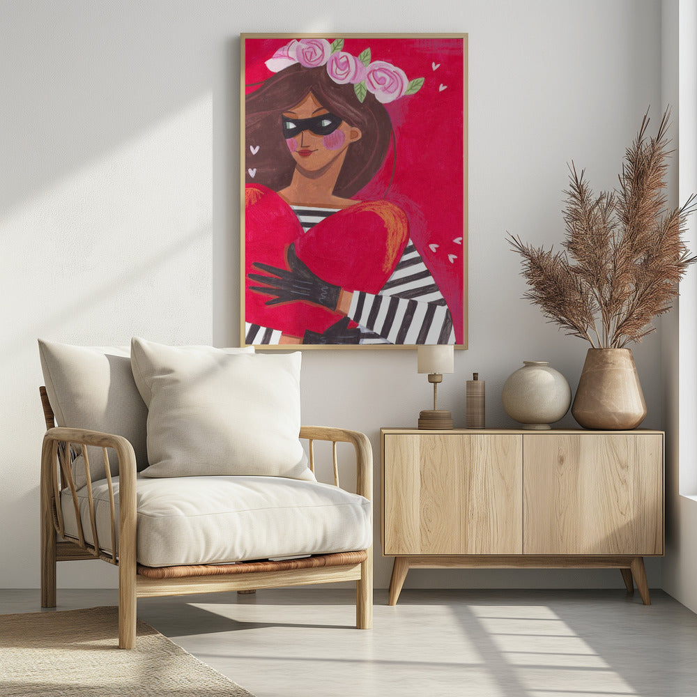 Portrait woman you stole my heart | Poster