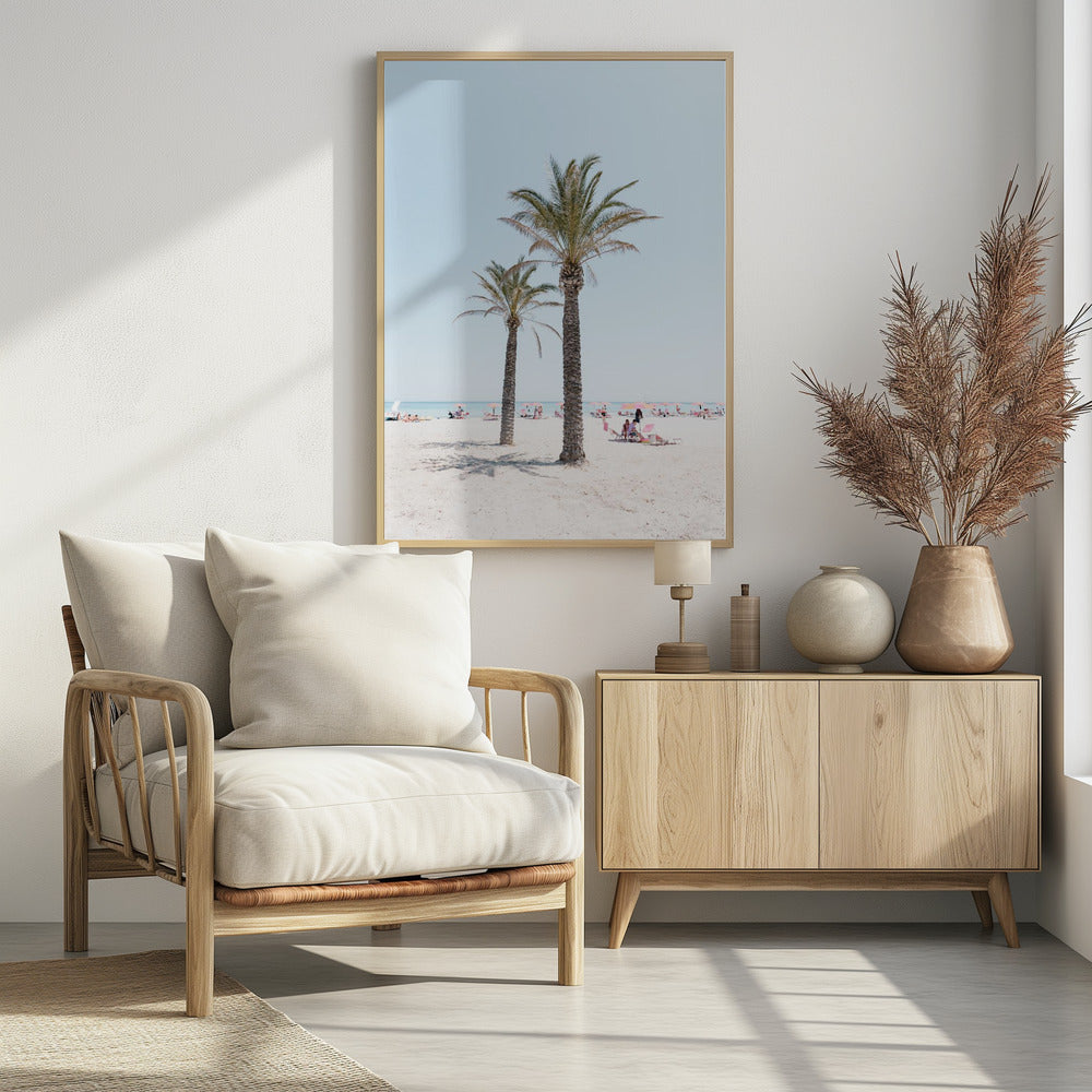Palmboom op het strand | Poster