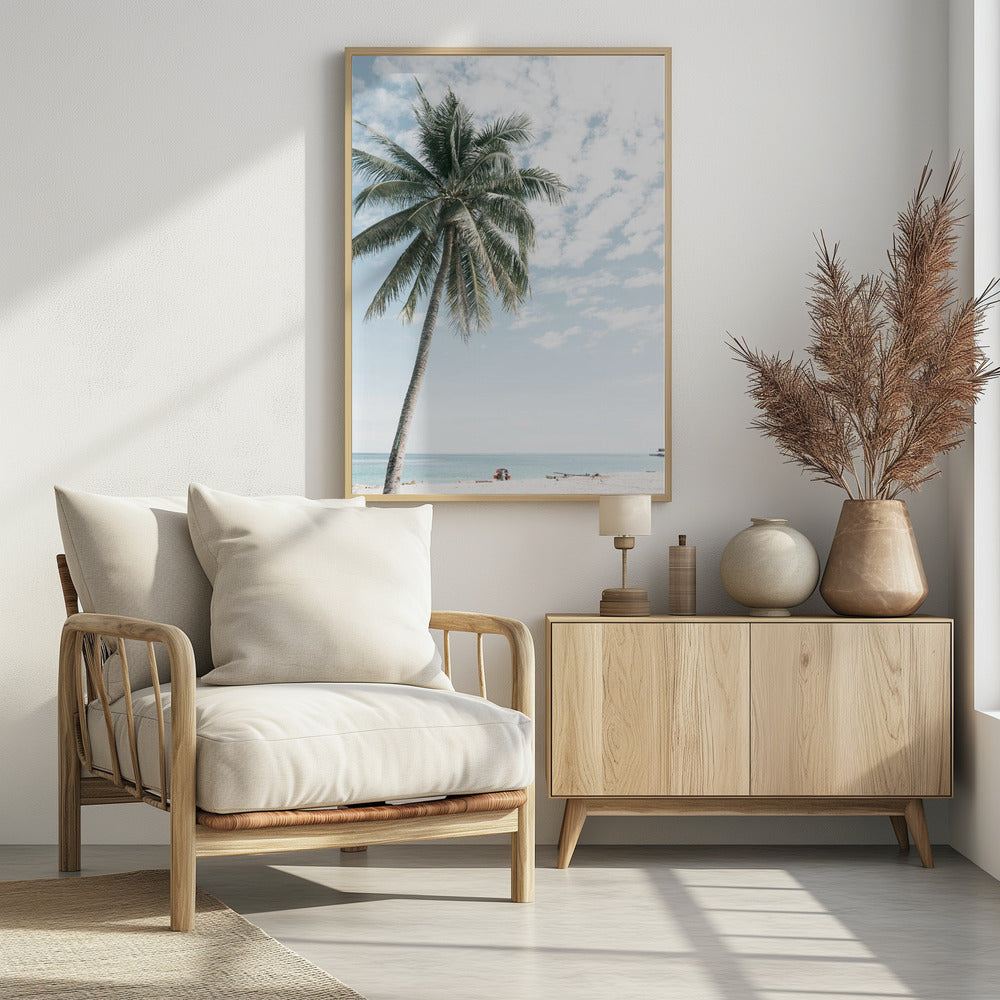 Palmboom op het strand 2 | Poster