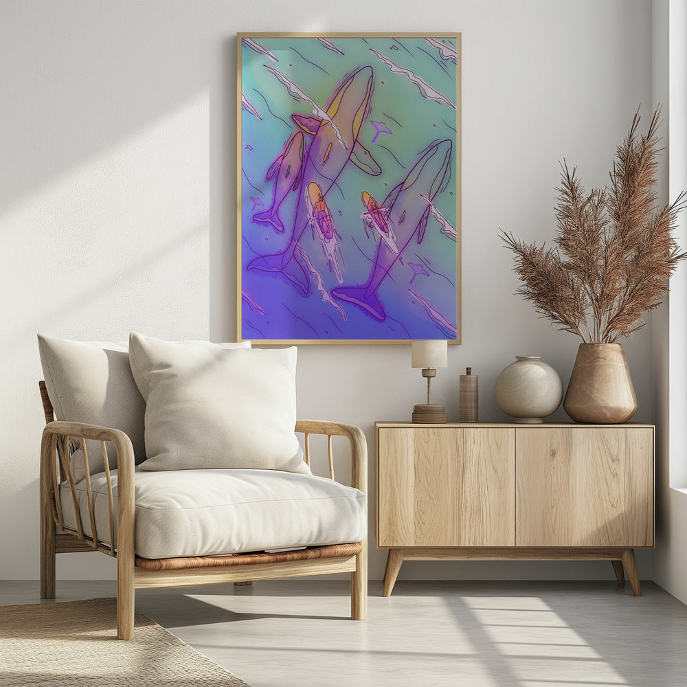 Surfen met de walvissen | Poster