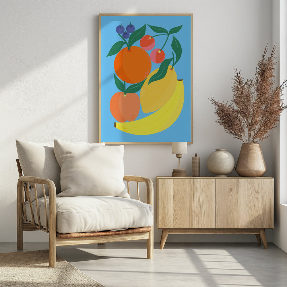 Gestapeld fruit | Poster