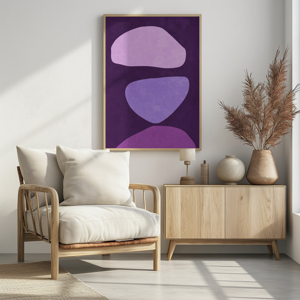 Abstracte vormen Violet | Poster