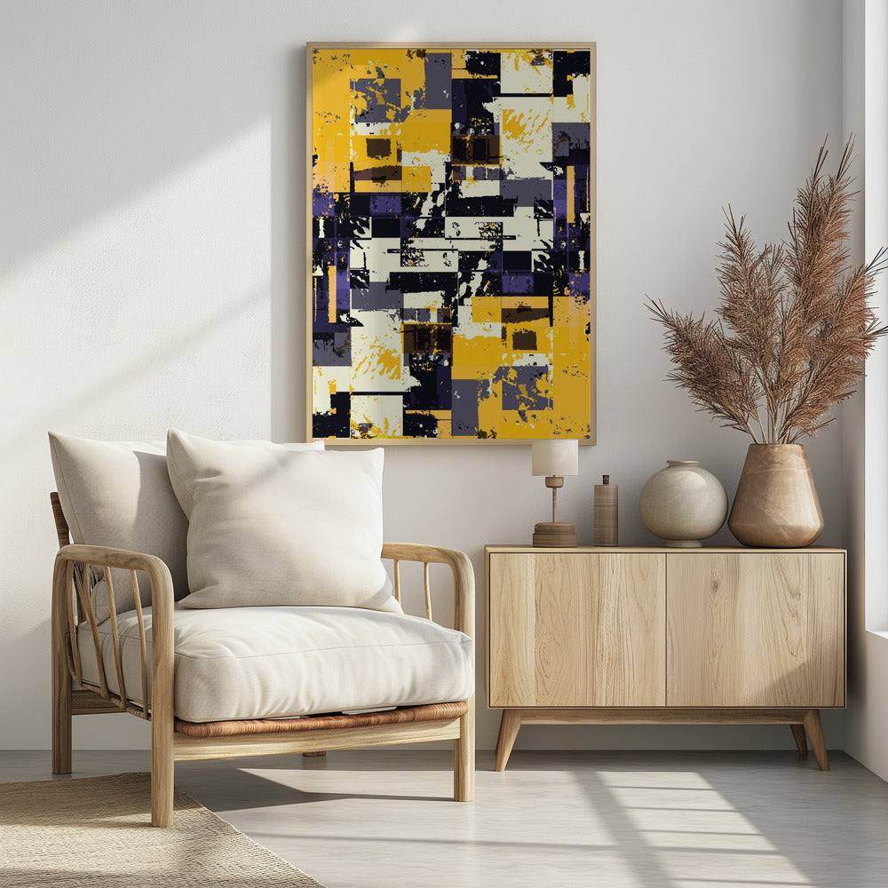 Geometrische vormen en felle kleuren | Poster