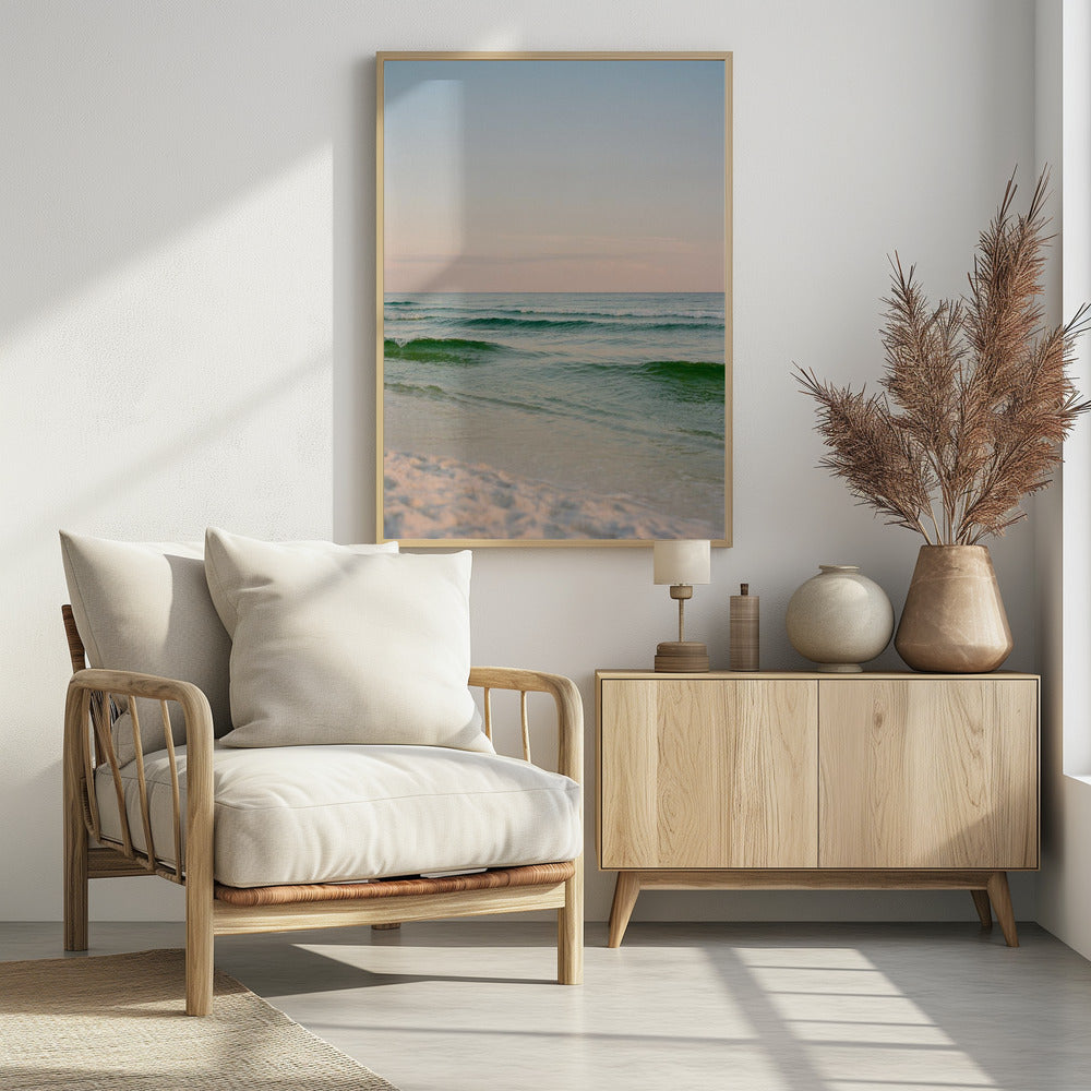 Pastel Oceaan Zonsondergang V | Poster