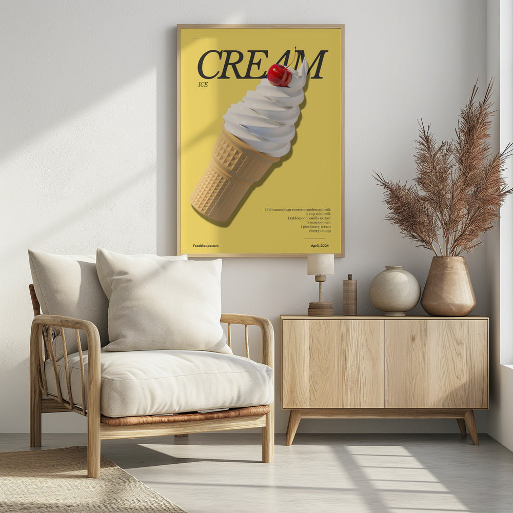 Kers op de taart ijs | Poster