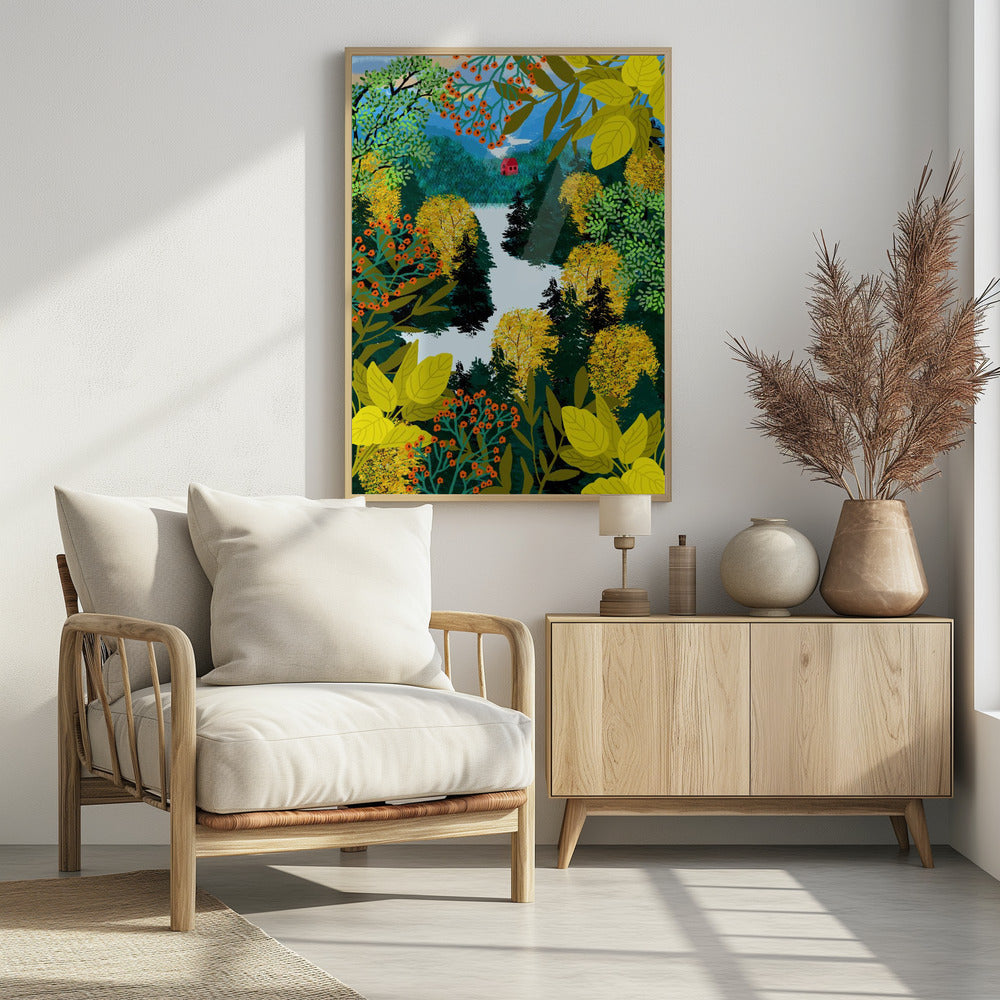 Uitzicht vanaf de berg | Poster