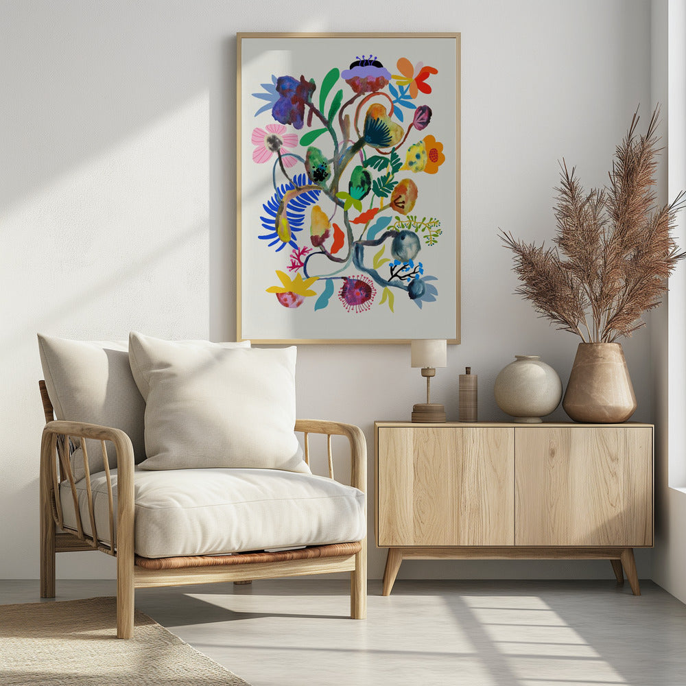 9933x14043 DIN 115 Abstract Bloemen | Poster
