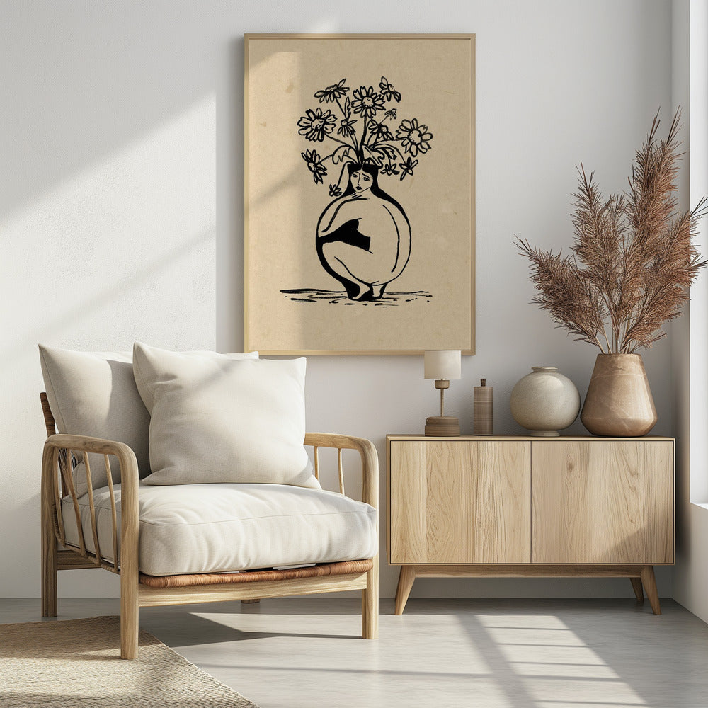 Woman in vase | Poster