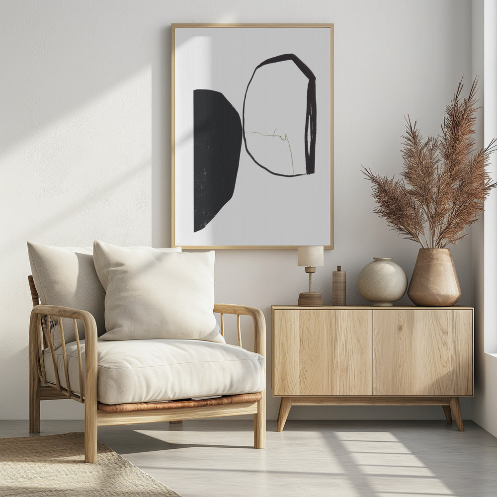 Geometrische vormen en contrasterende kleuren | Poster