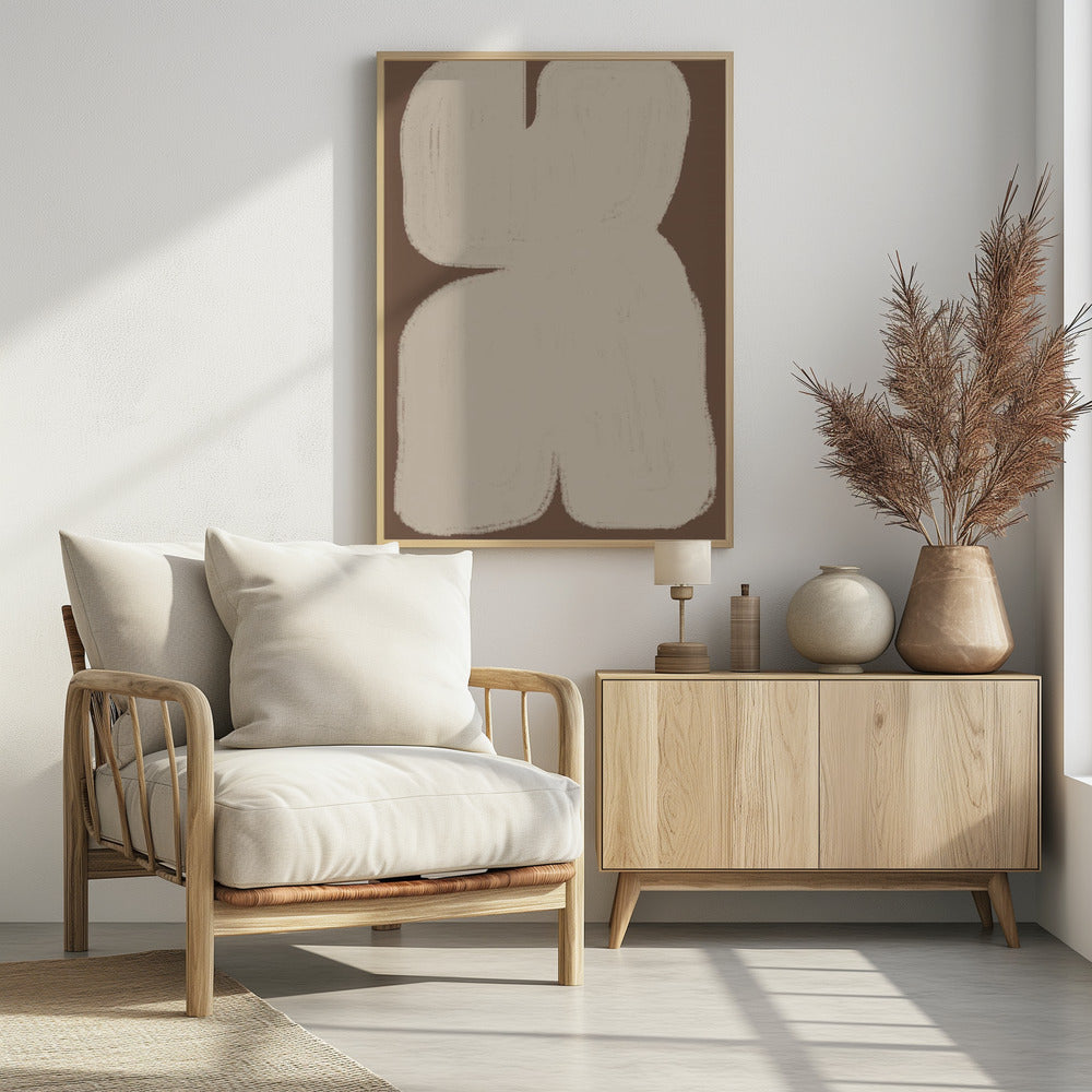 Gebogen abstractie | Poster