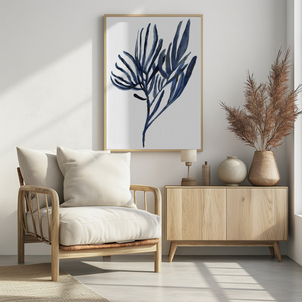 Blauwe waterplant poster 2 | Poster