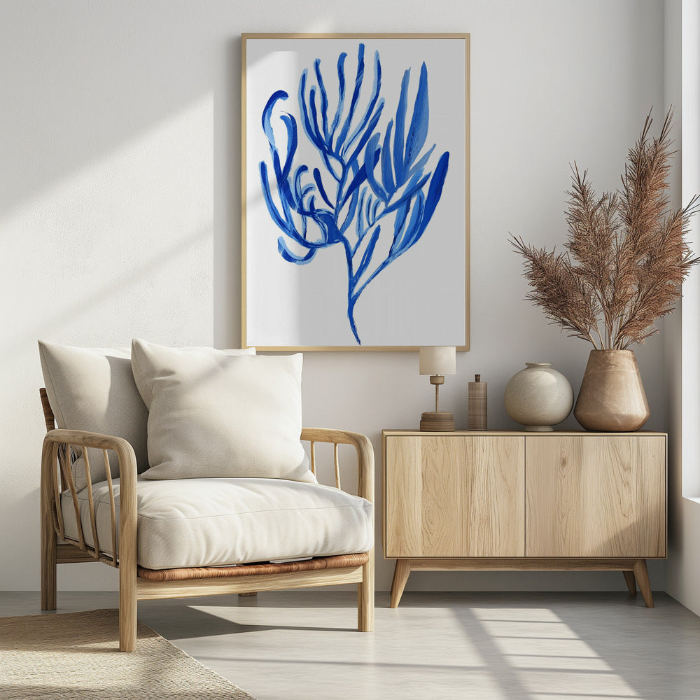 Blauwe waterplant poster 4 | Poster