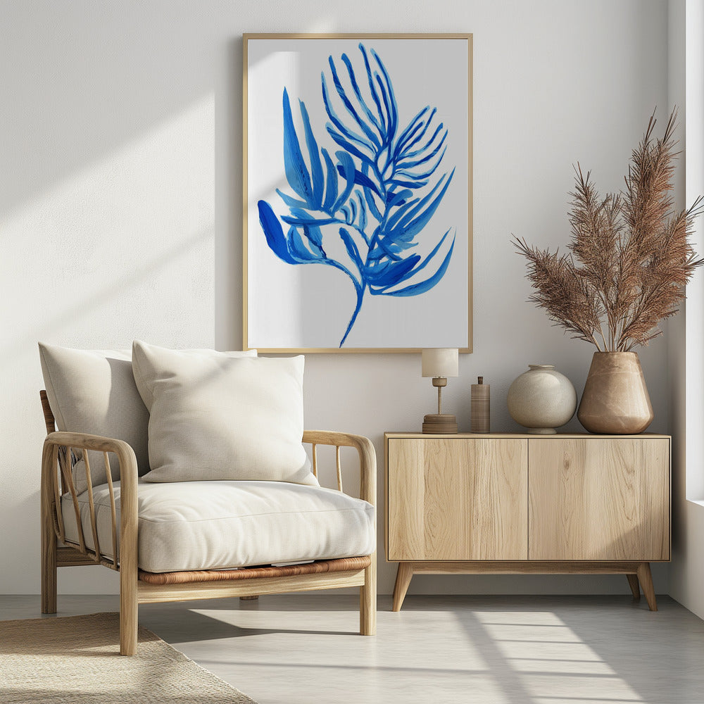 Blauwe waterplant poster 6 | Poster