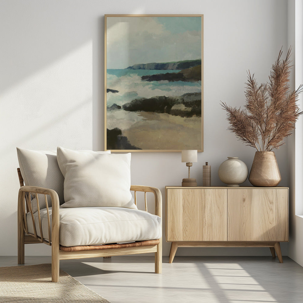 Rotsachtig strand | Poster
