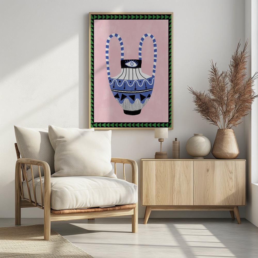 Kleurrijke geometrische vaas | Poster