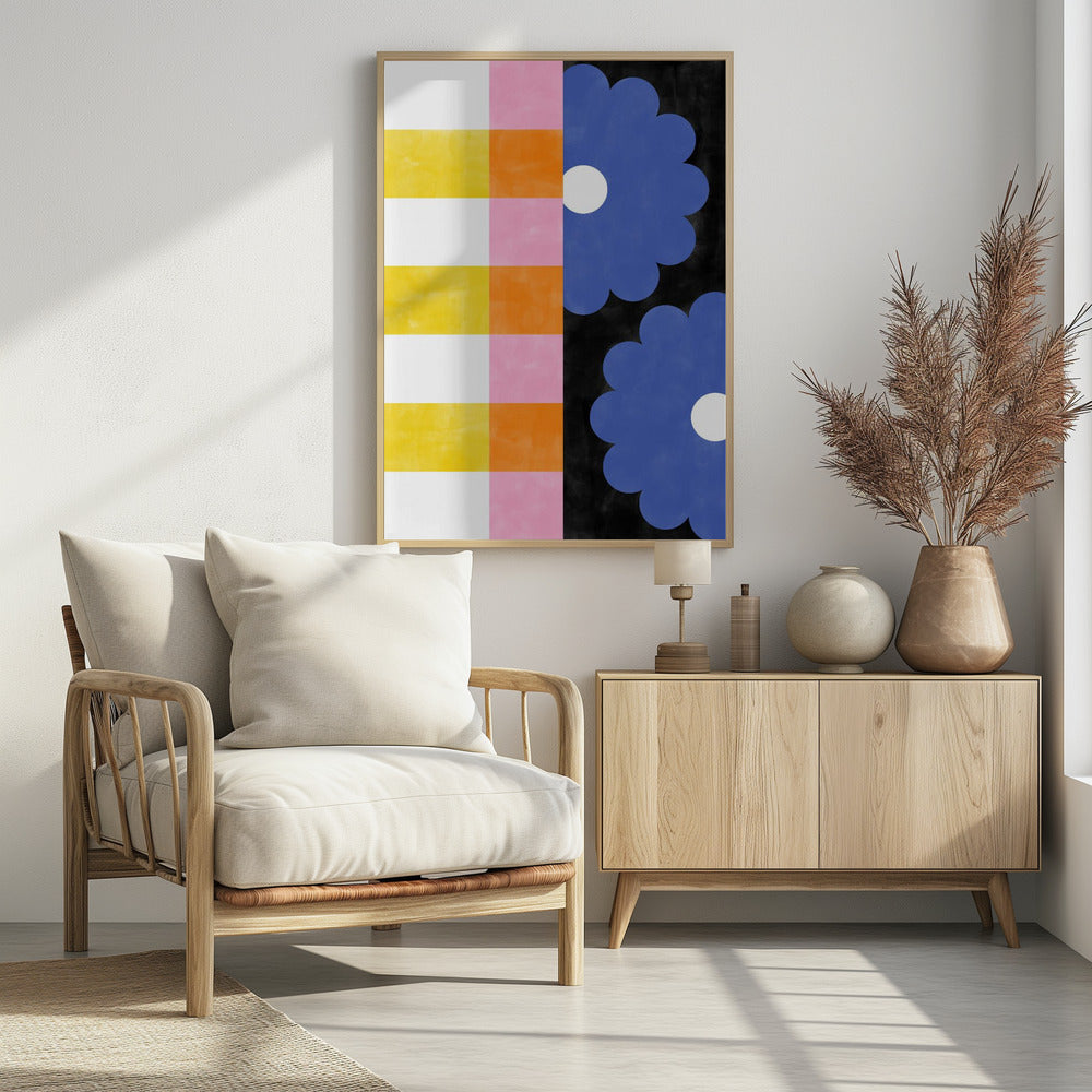 Bloemenstrepen | Poster