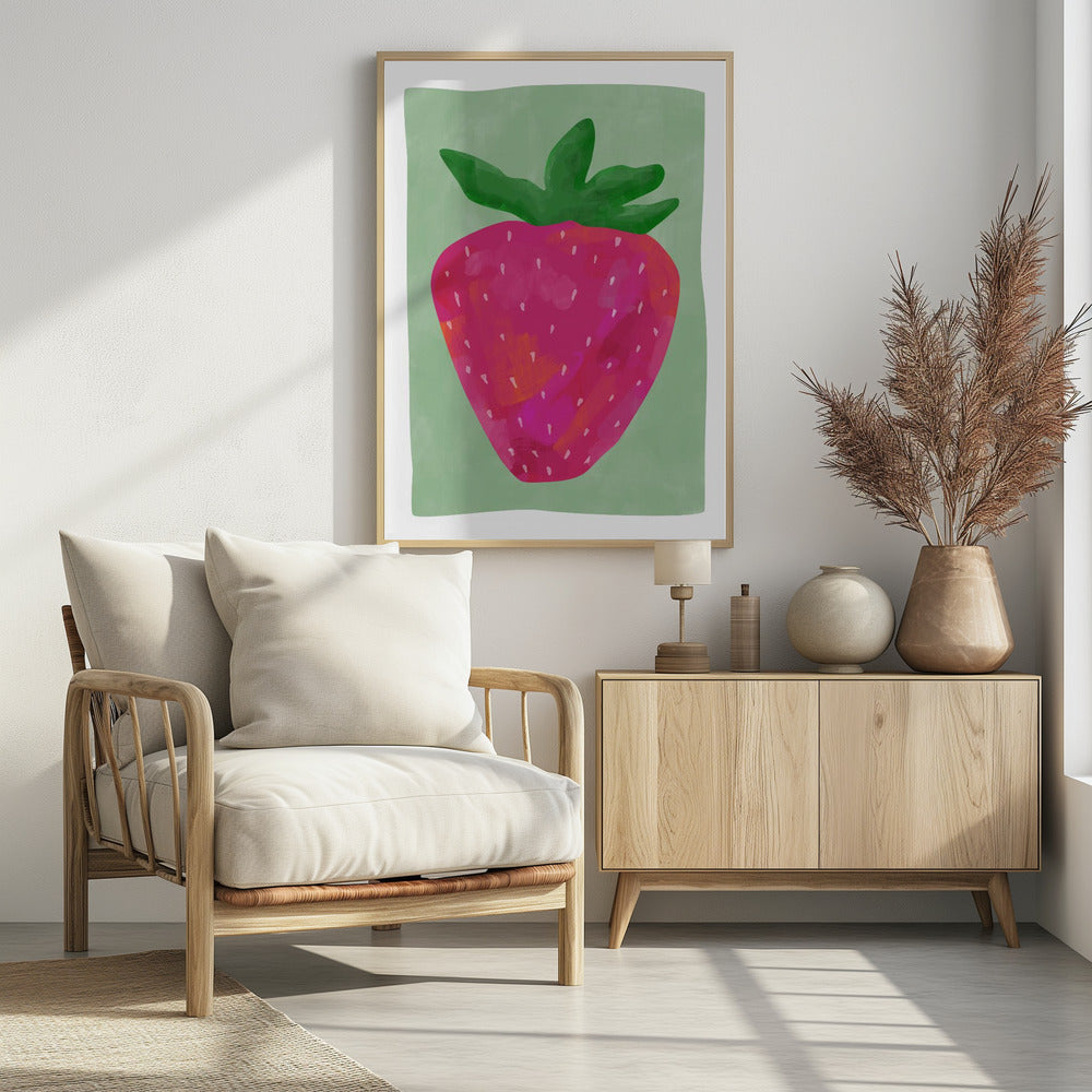 Levendige aardbei | Poster