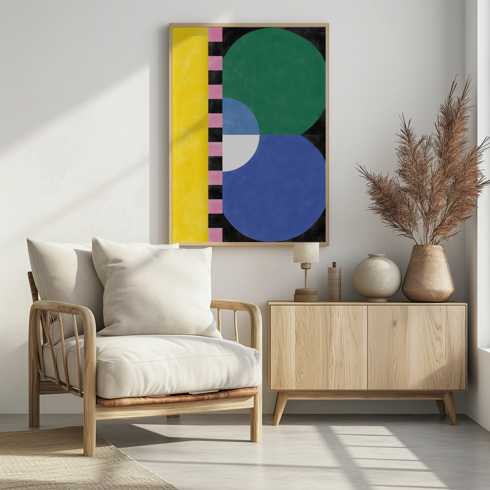 Kleurrijke geometrieblokken en vormen | Poster